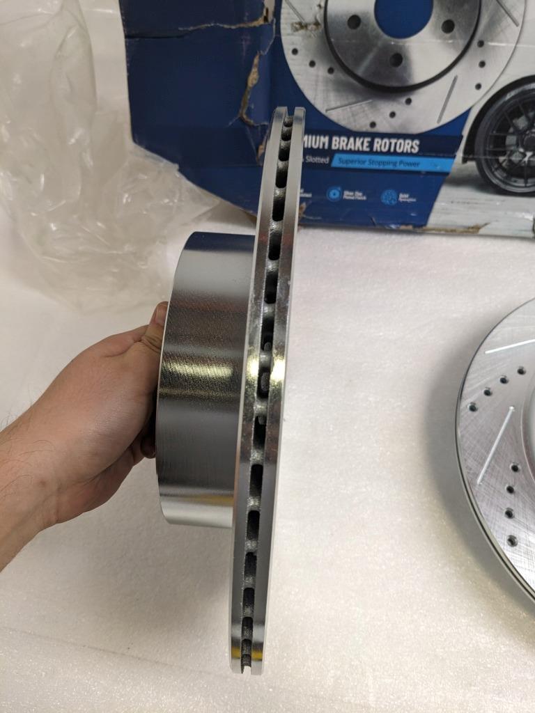 DETROIT AXLE FRONT DRILLED SLOTTED ROTORS (PAIR) 5X115 13X2.5" NEW R6