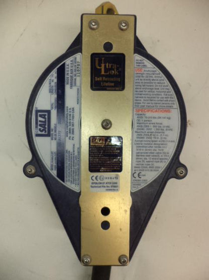 NEW DBI SALA ULTRA-LOK SELF RETRACTABLE LIFELINE 20' 3/16" GALVANIZED 3504433 H2