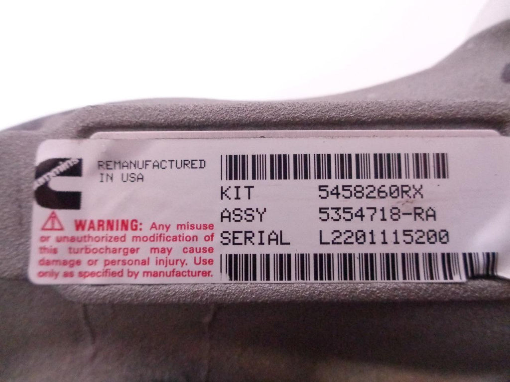 REMAN HE400VG | 54582960RX | L2201115200 HOLSET CUMMINS ISX TURBO E2