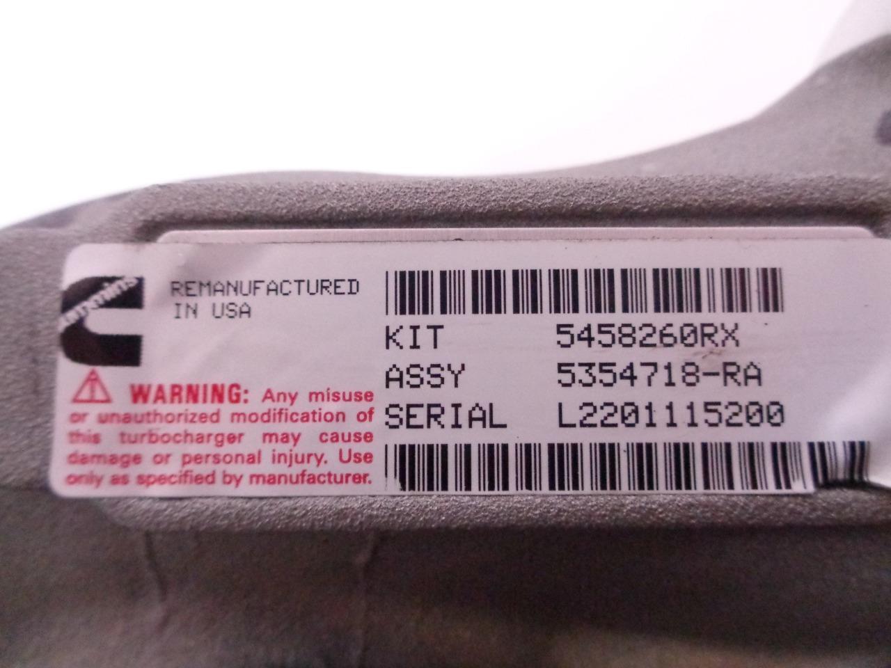 REMAN HE400VG | 54582960RX | L2201115200 HOLSET CUMMINS ISX TURBO E2