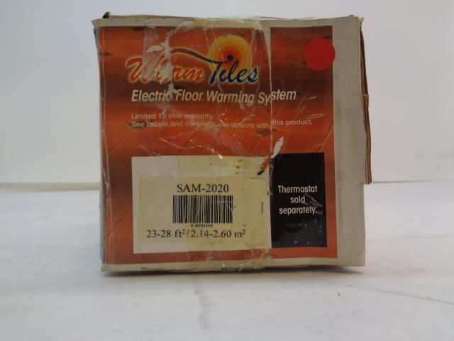 NEW WARM TILES ELECTRIC FLOOR WARMING SYSTEM MAT 20"X13' 240V SAM2020 SR
