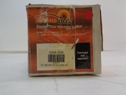 NEW WARM TILES ELECTRIC FLOOR WARMING SYSTEM MAT 20"X13' 240V SAM2020 SR