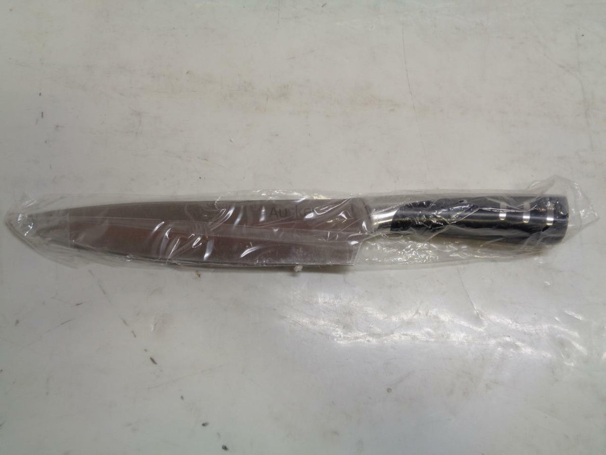 NEW AUSKER 6 PIECE STAINLESS STEEL KNIFE SET WITH BLOCK SR