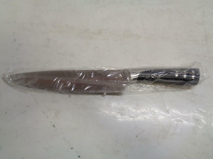 NEW AUSKER 6 PIECE STAINLESS STEEL KNIFE SET WITH BLOCK SR