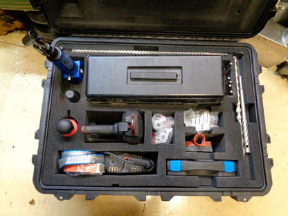 CUSTOM PELICAN STORM CASE w/ HILTI HAMMER DRILL & DISPENSER, LEVEL JACK BITS
