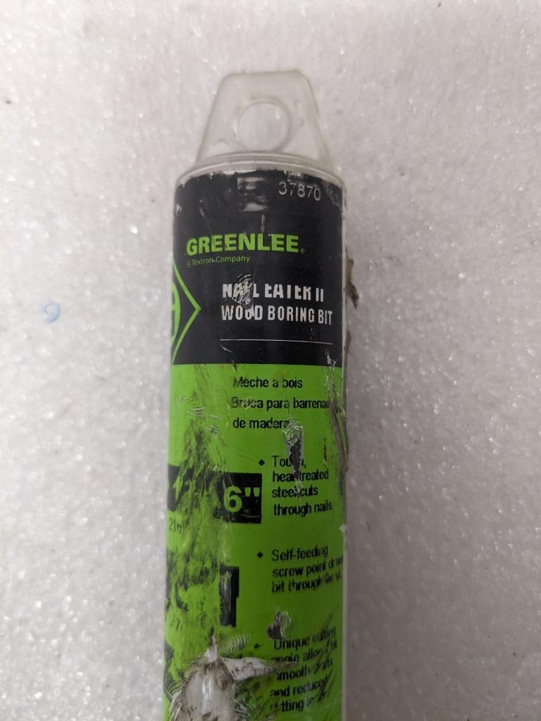 GREENLEE 37870 NAIL EATER II AUGER BIT 13/16" X 18" DAMAGED CASE NEW D0