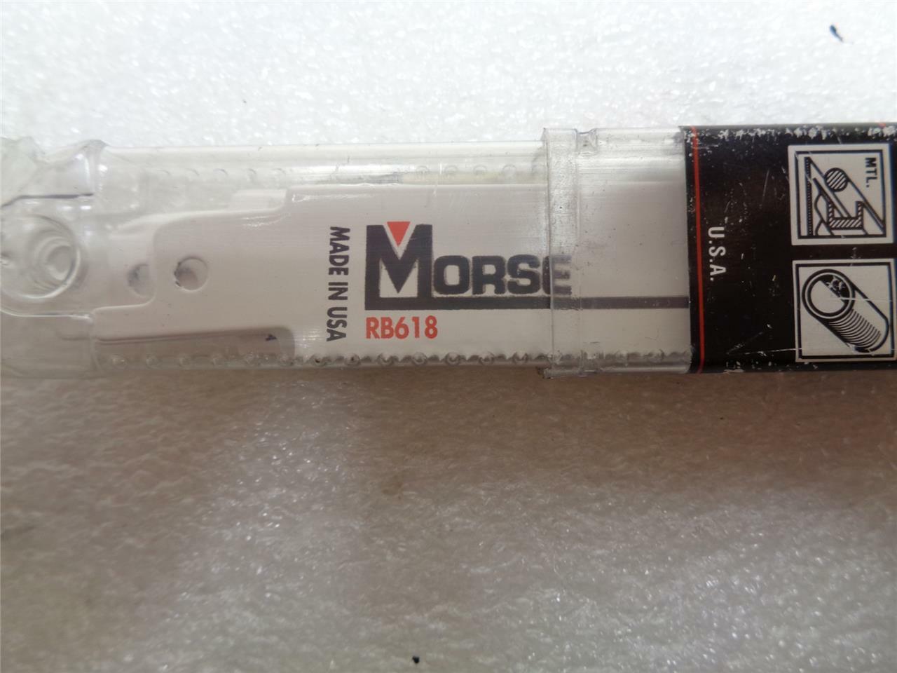 NEW 4 PACK MORSE 6 INCH RECIPROCATING SAW BLADES 10 TPI RB618 SP2T1