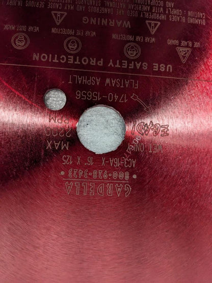 GARDELLA CONCRETE FLATSAW BLADE MEDIUM HARD 35-72HP AC3-16A NEW R7