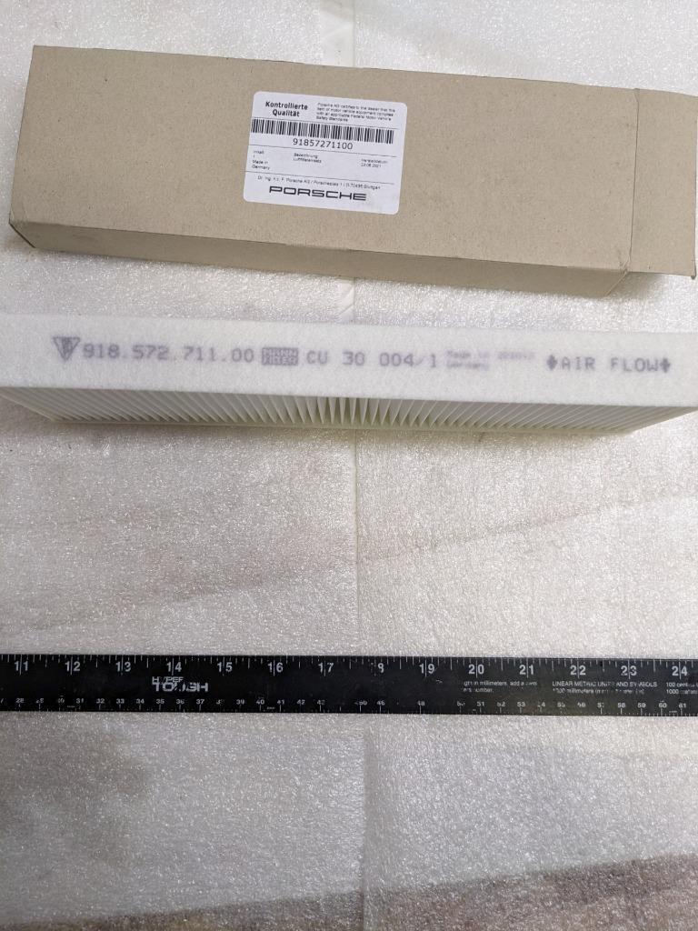 PORSCHE 91857271100 CABIN AIR FILTER FOR SPYDER NEW PGB2TA