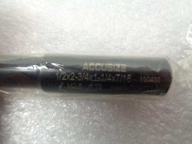 ACCUSIZE 4PCS/SET 90 DEG 1/2" INDEXABLE INSERT BORING BAR SET WITH 2627-9104 R22