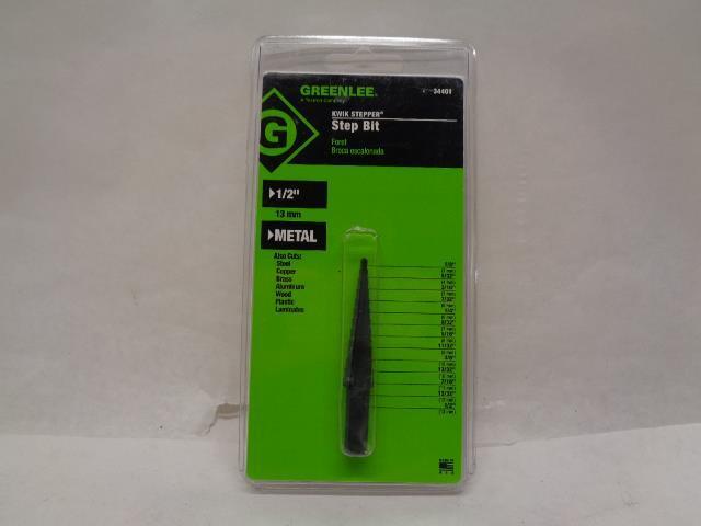 GREENLEE KWIK STEPPER STEP BIT 1/2" 13mm METAL 34401 R22T2