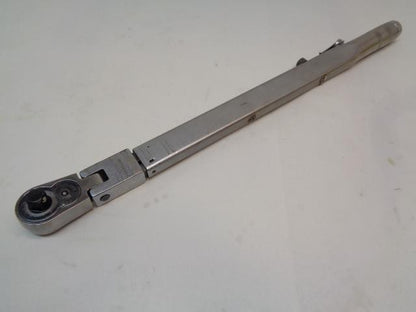 USED FLEX-HEAD 1/2" DRIVE 40-250ftlb CLICK TYPE TORQUE WRENCH R22