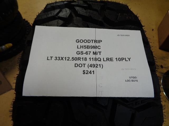 GOODTRIP GS-67 M/T LT 33 12.50 18 118QLRE 10PLY TIRE LH5B9MC BQ4
