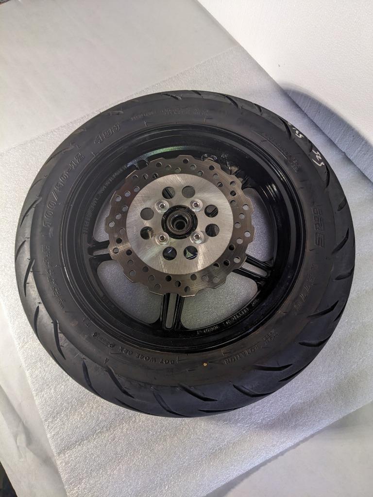 KAWASAKI F-0633 FRONT WHEEL 12XMT2.5 & 100/90-12 49J TIRE FOR Z125 PRO NEW KSLR