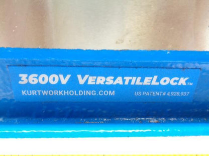 KURT 3600V VERSATILELOCK 6" JAW WIDTH & OPENING CAP VISE WITHOUT HANDLE NEW B2