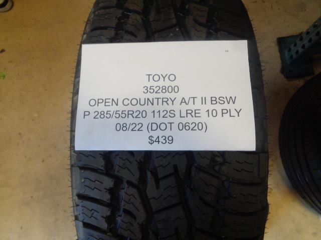 1 NEW TIRE TOYO OPEN COUNTRY AT II BSW 285 55 20  114t