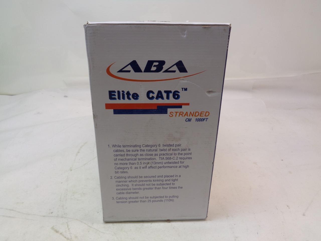 ELITE CAT6 STRANDED CM 24AWG UTP 550MHz 1000' BULK NETWORKING CABLE TPM2404N70BU