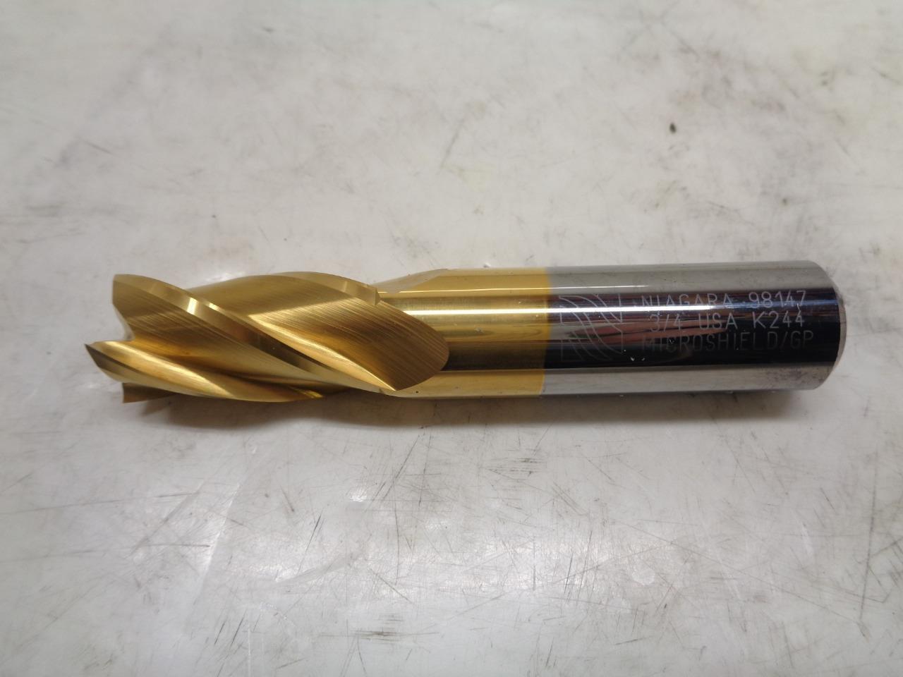 NIAGARA 98147 CARBIDE END MILL MICROSHIELD COATING 3/4"x1-1/2" 4 FLUTE R22T6BA
