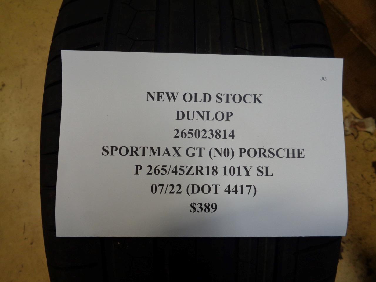 1 NOS TIRE DUNLOP SPORTMAX GT *NO 265 45 18 101Y SL 265023814