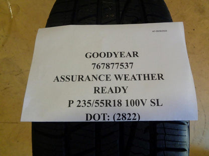 2 GOODYEAR ASSURANCE WEATHER READY 235 55 18 100V SL TIRES 767877537 CQ2
