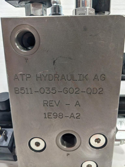 ATP HYDRAULIK AG MANIFOLD W/ VALVES IE98-A2 B511-035-G02QD2 BSRG6