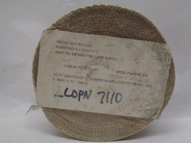 MCM FIBERGLASS EXHAUST HEAT WRAP 50 FT. 2 IN VERMICULATE COATED FIBERGLASS R19T1