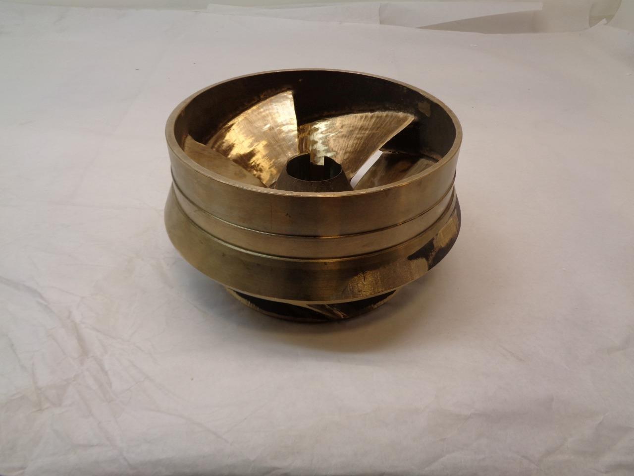 UNKNOWN 14" 5 VANE BRASS WATER PUMP INDUSTRIAL IMPELLER B02496F 1398 6M 145 I1