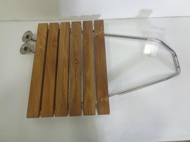 NEW DREAMLINE NATURAL TEAK FOLDING SHOWER SEAT SHST-02-TN SR