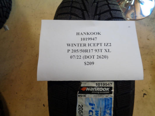 1 HANKOOK WINTER ICEPT IZ2 P 205 50 17 93T XL SNOW WINTER TIRE 1019947 AQ4