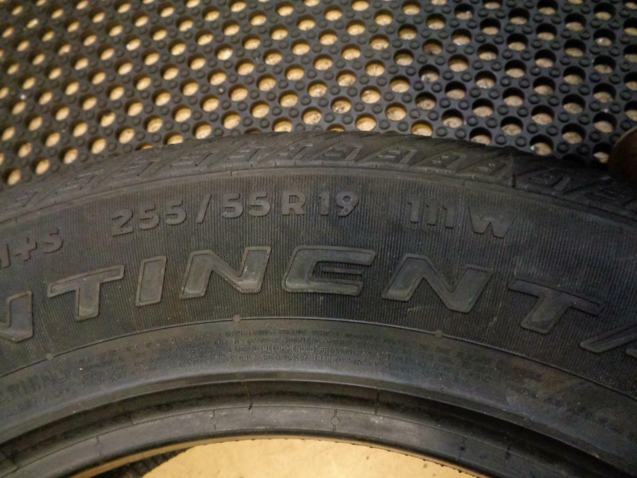 1 USED CONTINENTAL CROSSCONTACT LX SPORT 255 55 19 111W 7/32" TIRE 03592740000