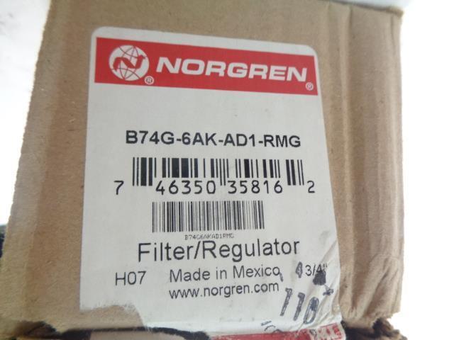 NORGREN FILTER/REGULATOR B74G-6AK-AD1-RMG (WITHOUT GAUGE) NEW R11TA