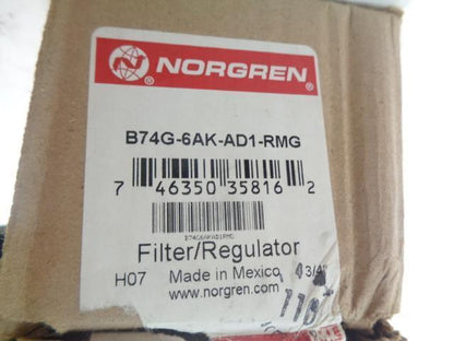 NORGREN FILTER/REGULATOR B74G-6AK-AD1-RMG (WITHOUT GAUGE) NEW R11TA