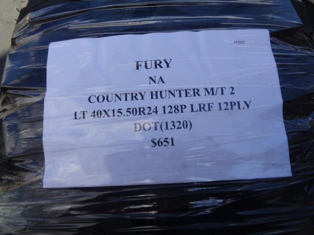 1 NEW FURY  COUNTRY HUNTER M/T 2  LT 40 15.5 24 128P LRF 12PLY BSW SU16