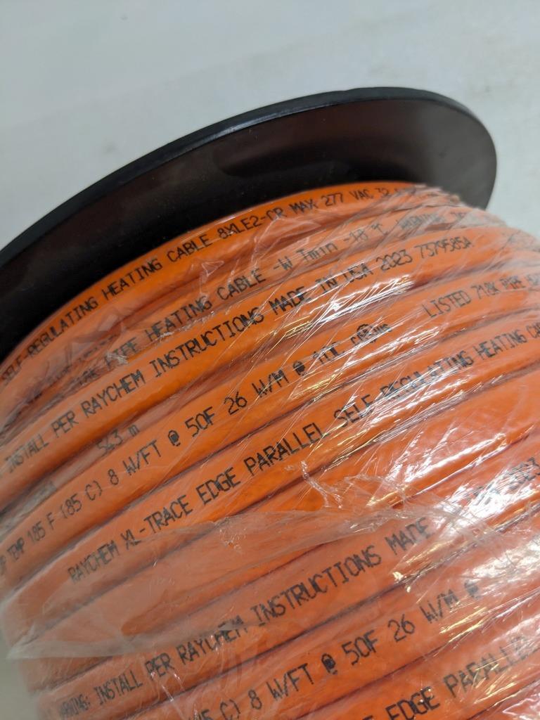 NVENT 8XLE2-CR RAYCHEM XL-TRACE SELF-REG HEATING CABLE 285 FT 205-277V NEW H2