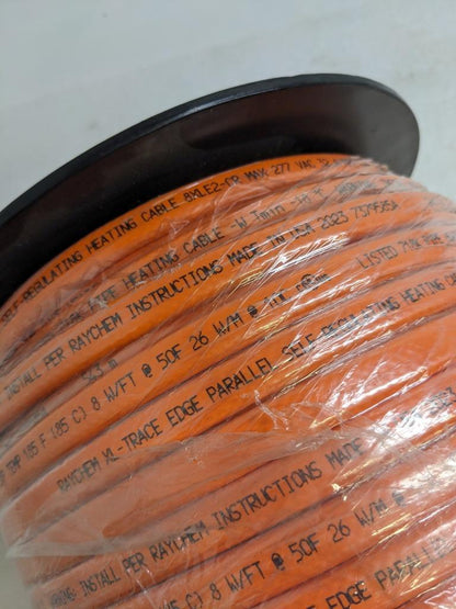 NVENT 8XLE2-CR RAYCHEM XL-TRACE SELF-REG HEATING CABLE 285 FT 205-277V NEW H2