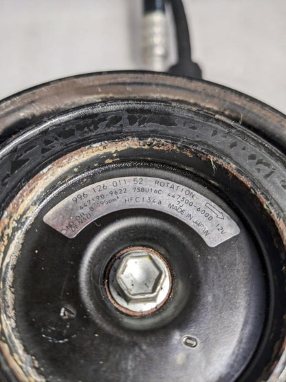 PORSCHE 911 996 BOXSTER DENSO A/C COMPRESSOR W/PIPE 99612601152 USED 996B.G.L.