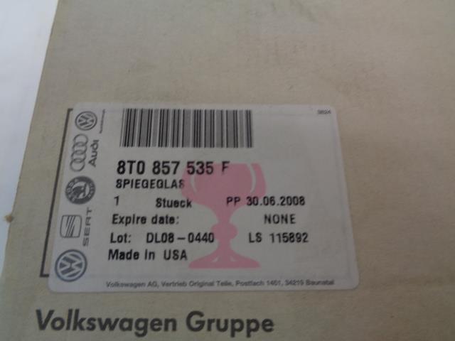 NEW LEFT DRIVER SIDE REAR VIEW MIRROR FOR 09-2013 AUDI A4 QUATTRO 8T0 857 535 F