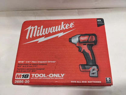 MILWAUKEE M18 CORDLESS LITHIUM-ION 1/4" HEX IMPACT DRIVER 2656-20 BSR35