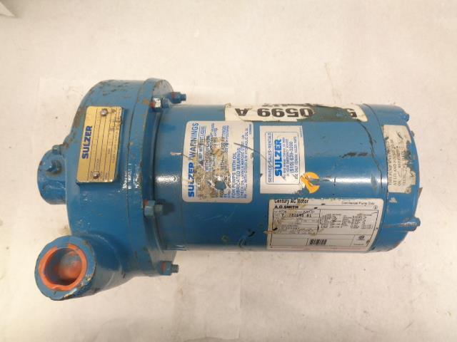SULZER COMMERCIAL PUMP DUTY W/ CENTURY AC MOTOR 3HP 3PH 60HZ 7-18259501 I1