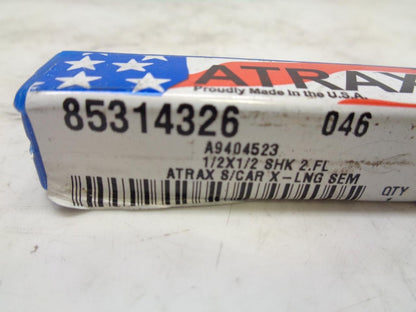 NEW ATRAX 85314326 046 CARBIDE END MILL 1/2"x3" 2 FLUTE R22T6BC