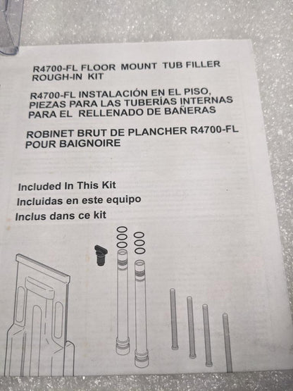 DELTA R4700-FL FLOOR MOUNTED TUB FILLED ROUGH IN VALVE NEW R27