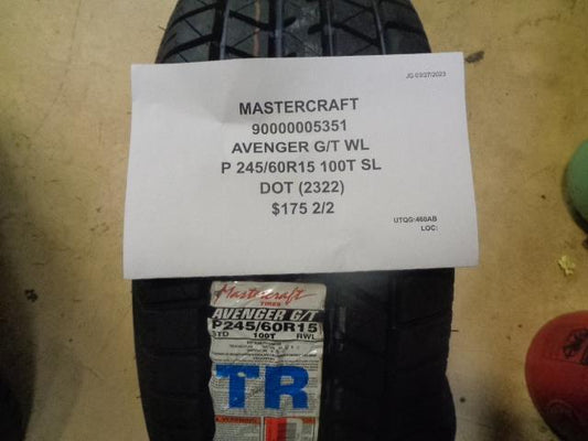 2 MASTERCRAFT AVENGER GT WL P 245 60 15 100T SL 90000005351 TIRES BQ2