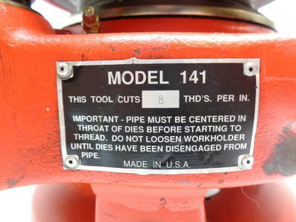 RIDGID 141 2-1/2" - 4" RECEDING GEARED THREADER #1 NEW R14