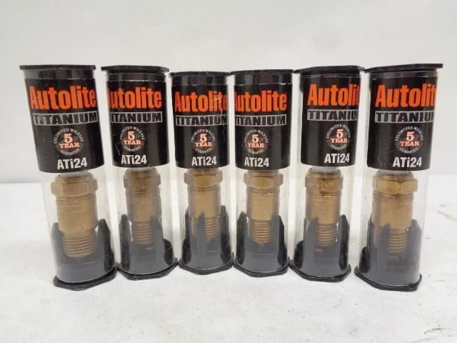 NEW AUTOLITE TITANIUM SPARK PLUGS 6 PACK ATi24 R13T5
