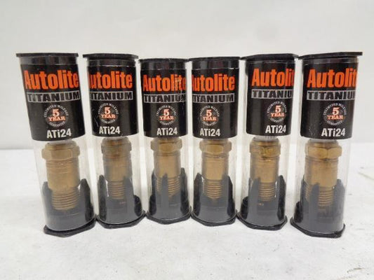 NEW AUTOLITE TITANIUM SPARK PLUGS 6 PACK ATi24 R13T5