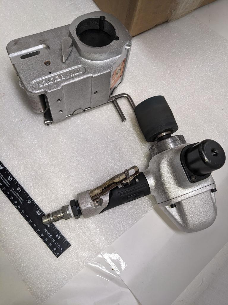 DYNABRADE 01845 AIR MOTOR 7200 RPM & DYNALINE SANDER 57407 2-3/4"X8" NEW BSR3.1