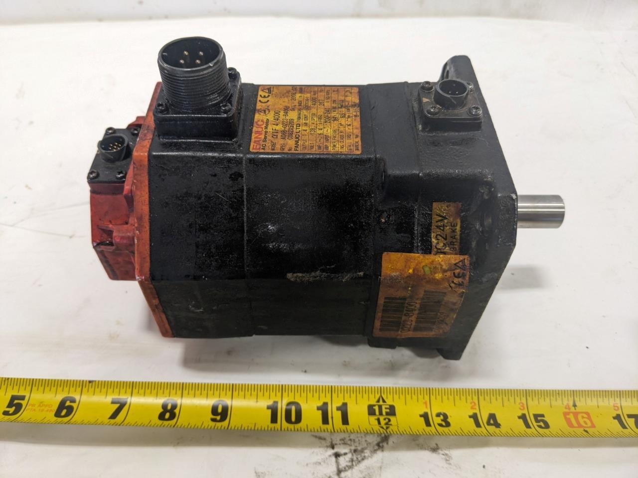 Fanuc αiF 4/4000 AC Servo Motor A06B-0223-B400 4000 RPM 138V 6.4A 267Hz BSRG6
