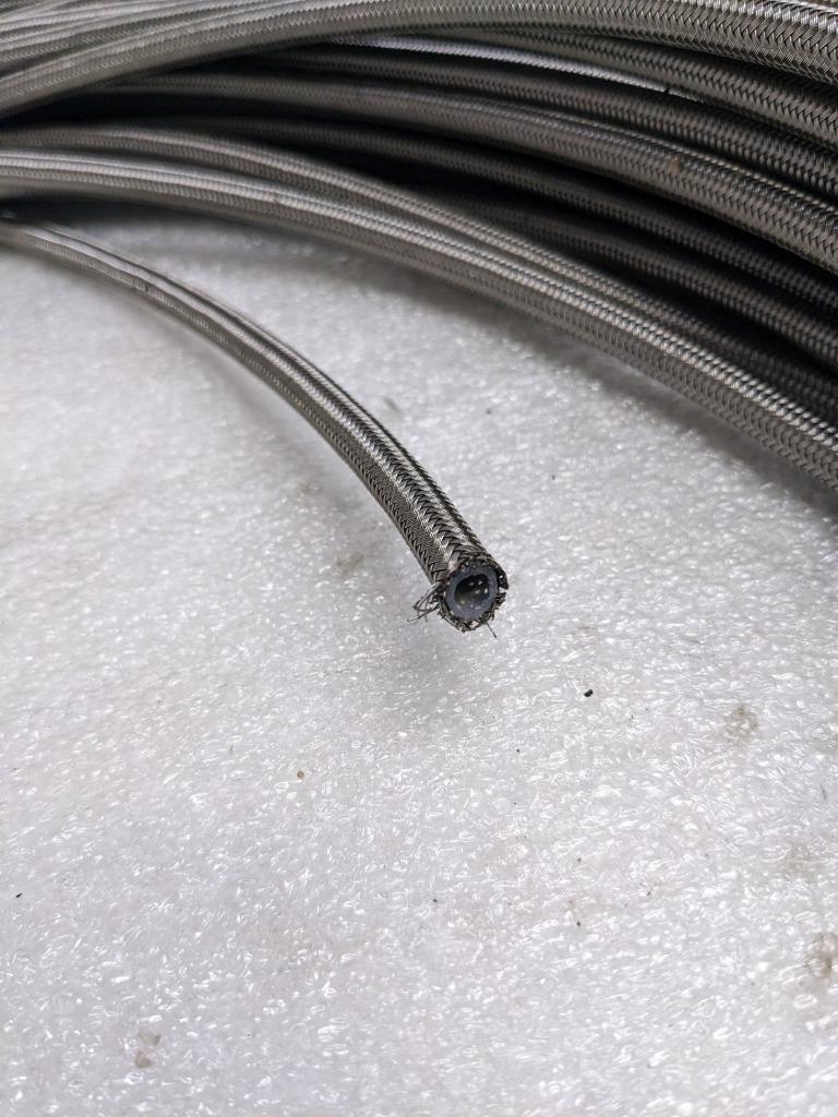 UNBRANDED BRAIDED METAL BRAKE HOSE 340' TEFLON LINED 3/16" ID 5/16" OD NEW R3T3