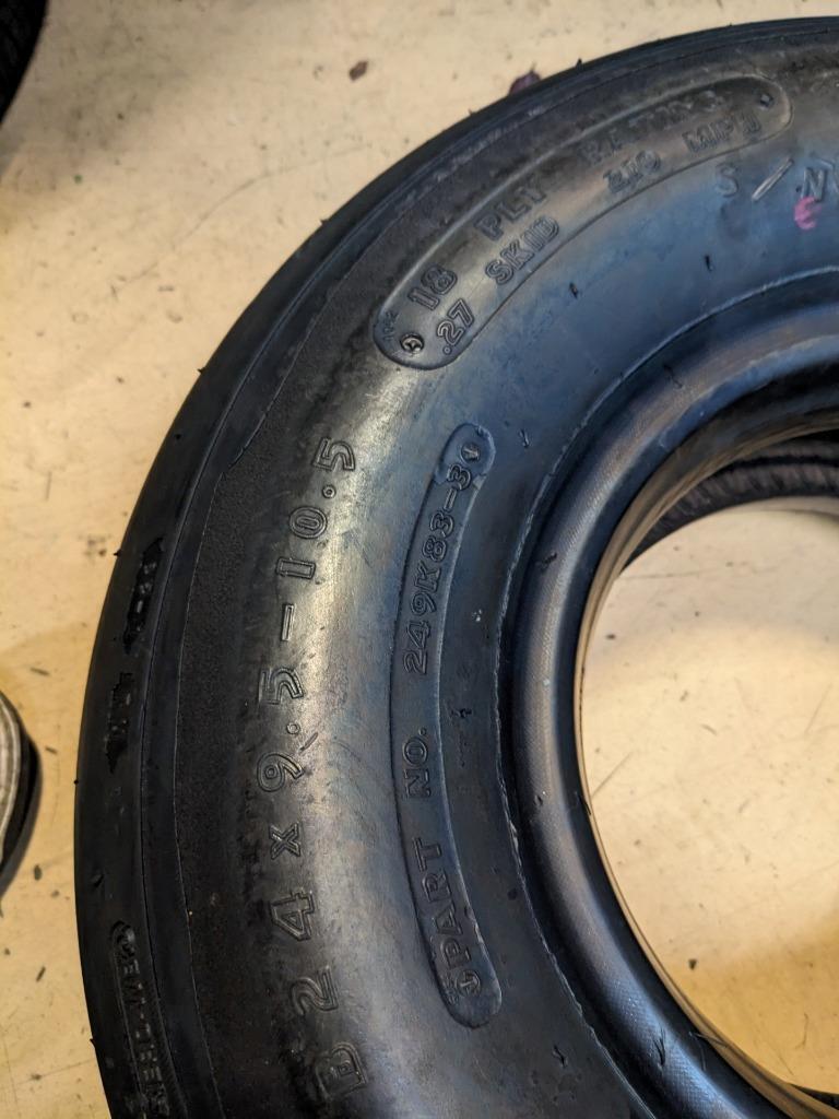 GOODYEAR RED STREAK 700 BUISNESS AIRCRAFT B24 9.5 10.5 18PLY 210MPH 249K833