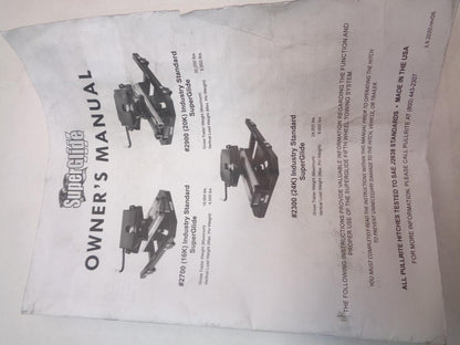 PULLRITE #2900 ISR 20Klbs SUPERGLIDE FIFTH WHEEL HITCH for SHORT BED TRUCKS